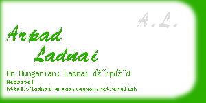 arpad ladnai business card